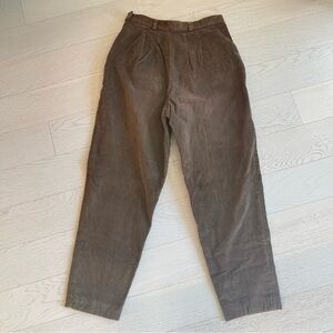 Vintage 80s Giorgio Sant Angelo Wide Wale Brown Corduroy Side Zipper Pants